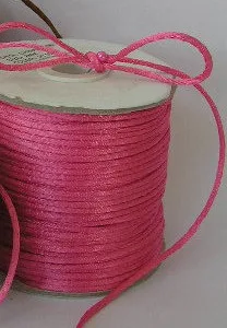 Атласный шнур, d.2мм, цвет: кораллово-розовый