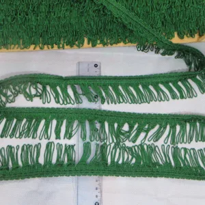 Бахрома, ширина 50мм, цвет: ярко-зеленый (50cм)