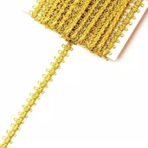 Лента металлизированная «Сороконожка», ширина 8мм, цвет: золотистый