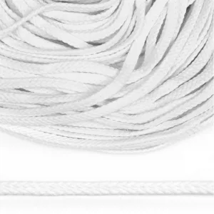 Шнур для одежды плоский, цвет: 1 (белый) (выбор толщины)