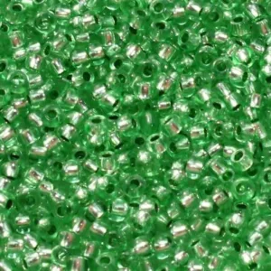 Preciosa №10 цвет: 08256-зеленый с серебром внутри 10г, Чехия