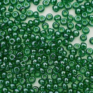 Preciosa №11 цвет: 56120-зеленый перламутровый прозрачный 10г, Чехия