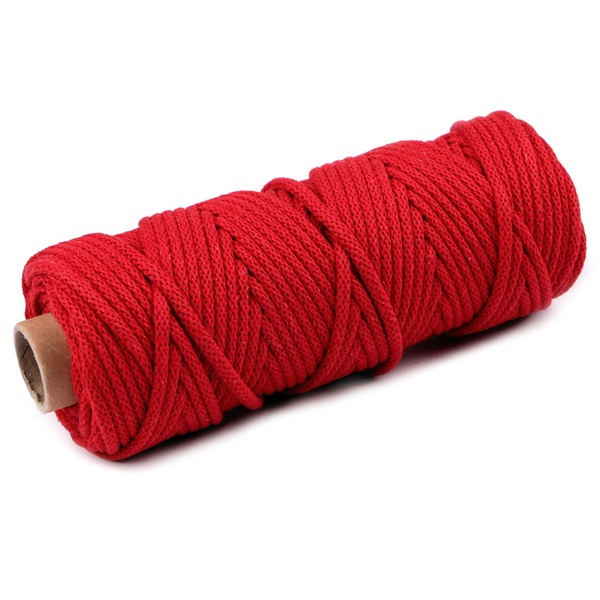 puuvilla nöör 5mm 15punane 310209 Stoklasa krualee