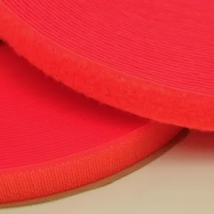 Контактная лента (липучка), ширина 20мм, цвет: неоновый оранжевый