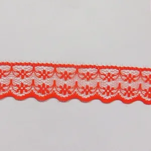 Кружево капроновое 133-1, ширина 20мм, цвет: красный (50cм)