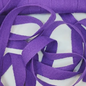 Киперная лента, 100%хлопок, цвет: фиолетовый (выбор ширины)