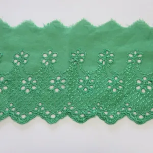 Кружево-шитье, ширина 100мм, цвет: зеленый (50cм)