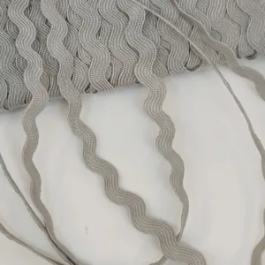 Тесьма «зиг-заг», ширина 5мм, цвет: 018 (светло-серый)