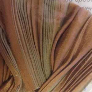Шибори лента, 100%шёлк, цвет: коричневый-хаки (87), длинна 20см, ширина ~10-15см
