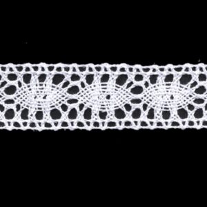 Вязаное кружево 3см арт.3611/хлопок цвет: белый