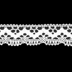 Вязаное кружево 4,5см арт.1819/хлопок цвет: белый