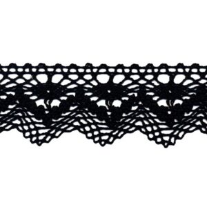 Вязаное кружево 5см арт.3118/хлопок цвет: черный