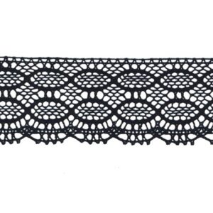 Вязаное кружево 5см арт.3745/хлопок цвет: черный
