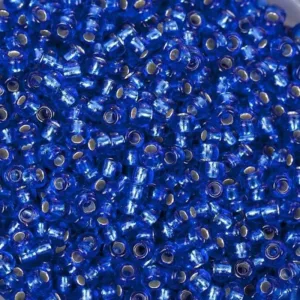 Preciosa №10 цвет: 37050-синий и серебро внутри 10г, Чехия