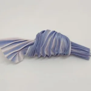 Шибори лента, 100%шёлк, цвет: голубой-белый (93), длинна 20см, ширина ~10-15см
