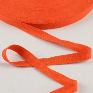 Киперная лента, 100%хлопок, цвет: оранжевый (выбор ширины)