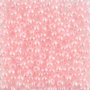 Preciosa №10 цвет: 37173-св.розовый перламутровый непрозрачный 10г, Чехия