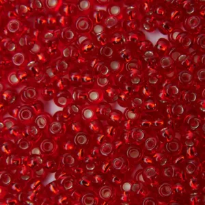 Preciosa №10 цвет: 97060-красный и серебро внутри 10г, Чехия