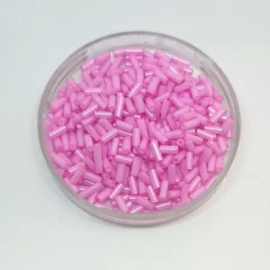Стеклярус цвет: 83-розовый непрозрачный 10г