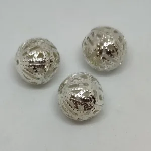 Бусины металл кружевные BJT97 под серебро 1шт