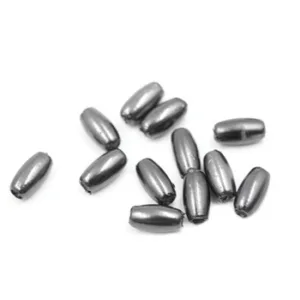 Пластиковые бусины 3х6мм/~350шт Рисинки цвет: т.серый металлик