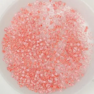 Preciosa №10 цвет: 00226-прозрачный и розово коралловый 10г, Чехия