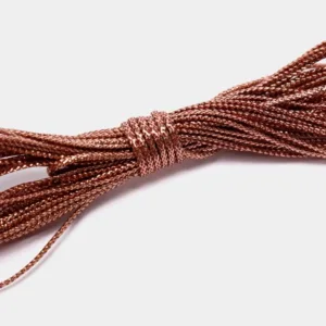 Металлизированный шнур 1мм цвет: коричневый, 1м