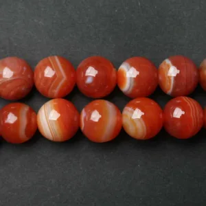 Бусины из полудрагоценного камня “Агат”, цвет: оранжевый 1шт, выбор