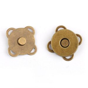 Кнопки магнитные пришивные цвет: бронзовый, 1шт (выбор размера)