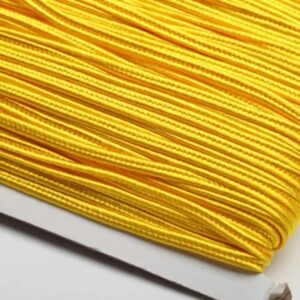 Сутажный шнур атласный 2,5мм цвет: желтый, 1м