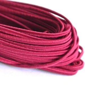 Сутажный шнур хлопковый 1,8мм цвет: т.малиновый, 1м