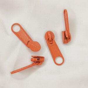 Бегунок для молнии спираль/3-4мм металлический цвет: D849-т.оранжевый, 1шт