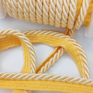 Мебельный кант-шнур 7мм цвет: 103-бледный желтый, 50см