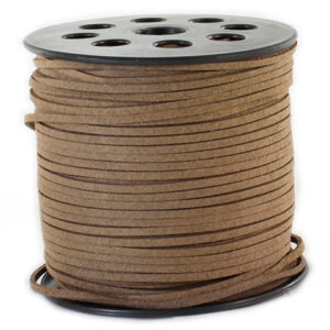 Шнур замшевый 3*1,5мм цвет: розовато бежевый