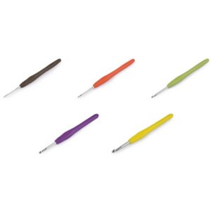 Крючок для вязания арт.040243 с силиконовой ручкой 14см, выбор