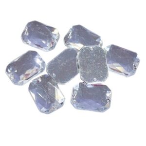 Акриловые стразы пришивные 8-угольник цвет: Crystal/1шт, выбор размера