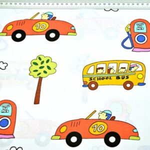 Поплин арт.02649/Машинки цвет: белый, 50см