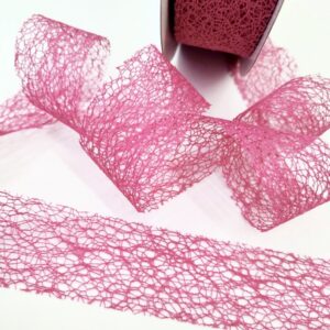 Сетчатая лента 38мм арт.MESH38 цвет: фуксия, 50см