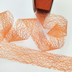 Сетчатая лента 38мм арт.MESH38 цвет: оранжевый, 50см