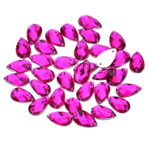 Акриловые стразы пришивные Капелька цвет: фуксия/1шт, выбор