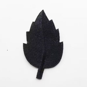 Термоэмблема Листик/черный 3,1х5,3см/1шт