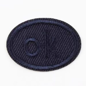 Термоэмблема Овал/т.синий 25х33мм/1шт