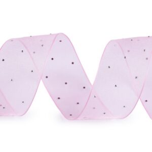 Капроновая лента 38мм арт.430814/с кристаллами, выбор цвета (цена за 50см)