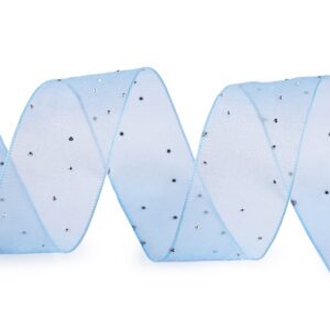 Капроновая лента 38мм арт.430814/с кристаллами, выбор цвета (цена за 50см)