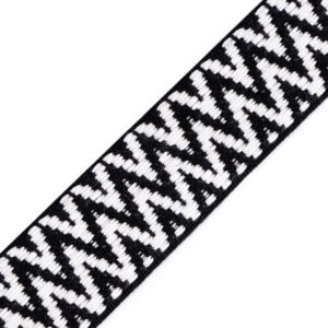 Стропа 38мм арт.490201 цвет: черный-белый, цена за 50см