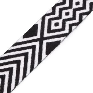 Стропа 38мм арт.490243 цвет: черный-белый, цена за 50см