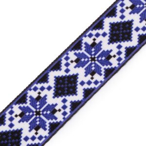 Стропа 38мм арт.490243 цвет: синий-черный-белый, цена за 50см