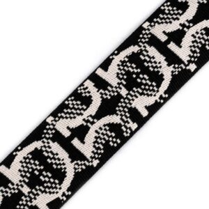 Стропа 38мм арт.490275 цвет: черный-экру, цена за 50см