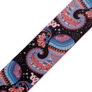 Стропа 38мм арт.490288 цвет: черный/Paisley, цена за 50см