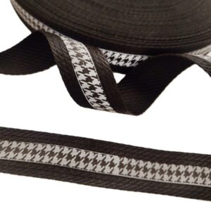 Лампасная лента (киперная) 23мм/черный арт.520322/с отражательным рисунком